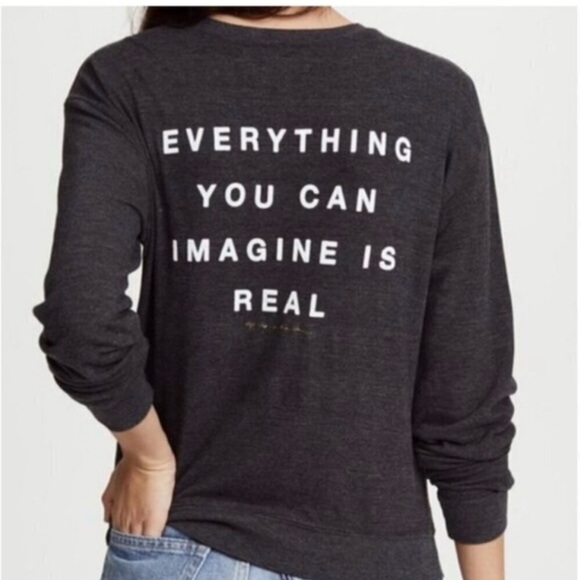 Spiritual Gangster Tops - Spiritual Gangster Gray Crew Sweatshirt Sz Sm